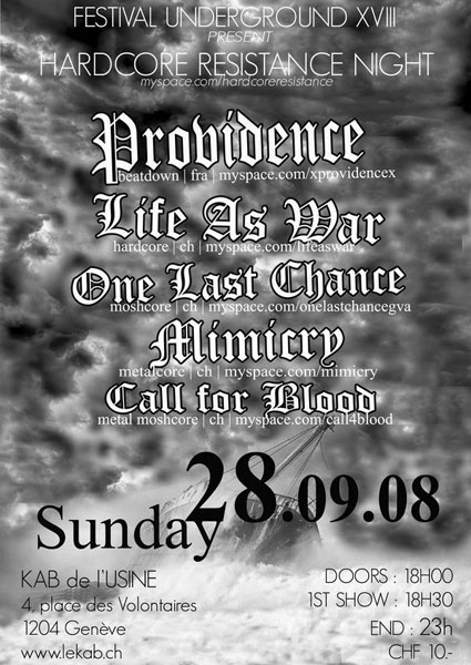 life as war,providence,one last chance