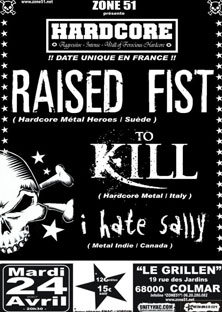 raised fist,to kill