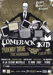 comeback kid,parkway drive,the warriors,this is hell,cancer bats